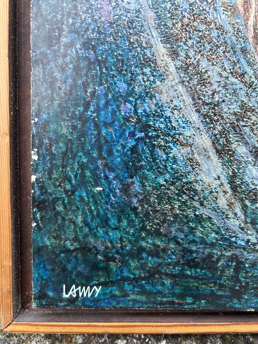 Lamy Pierre Lambert tableau 1971 réalisme fantastique-photo-2