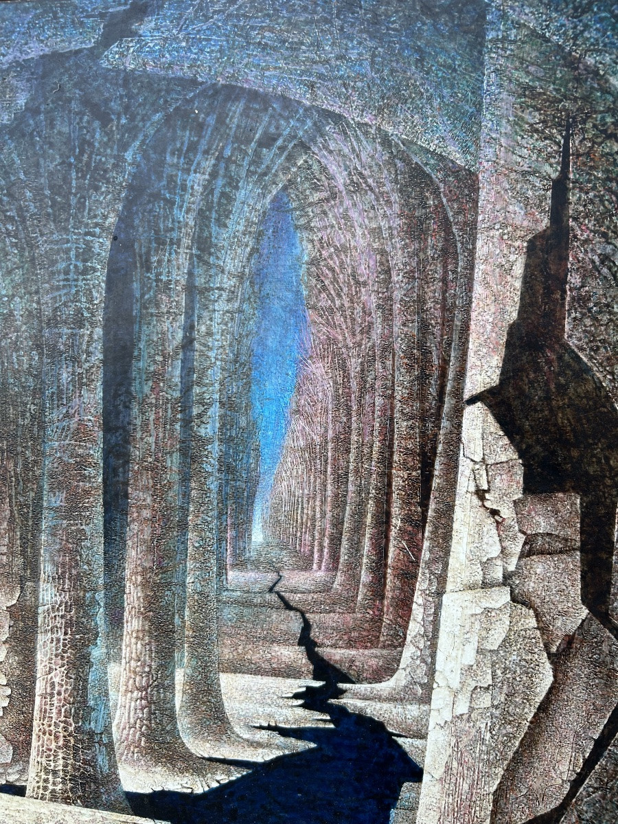 Lamy Pierre Lambert tableau 1971 réalisme fantastique-photo-3