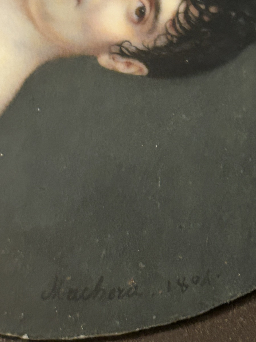 Ferdinand Machera Miniature Portrait Of A Woman With A Bare Breast-photo-4