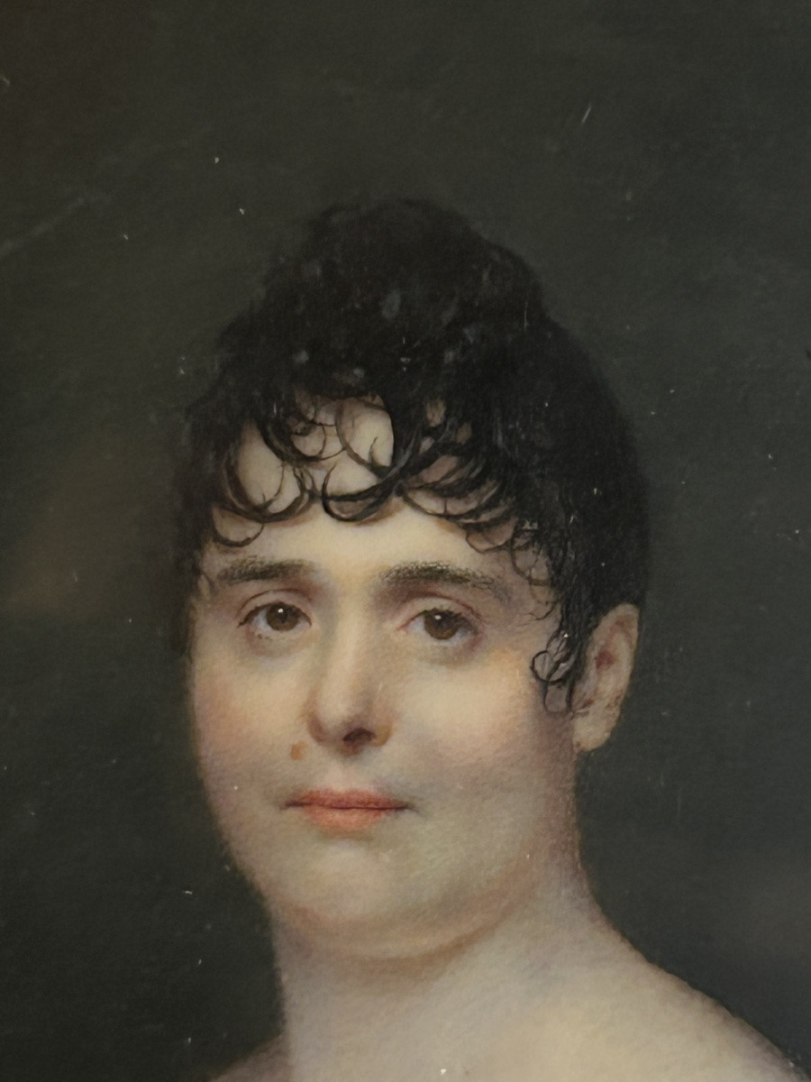 Ferdinand Machera Miniature Portrait Of A Woman With A Bare Breast-photo-3