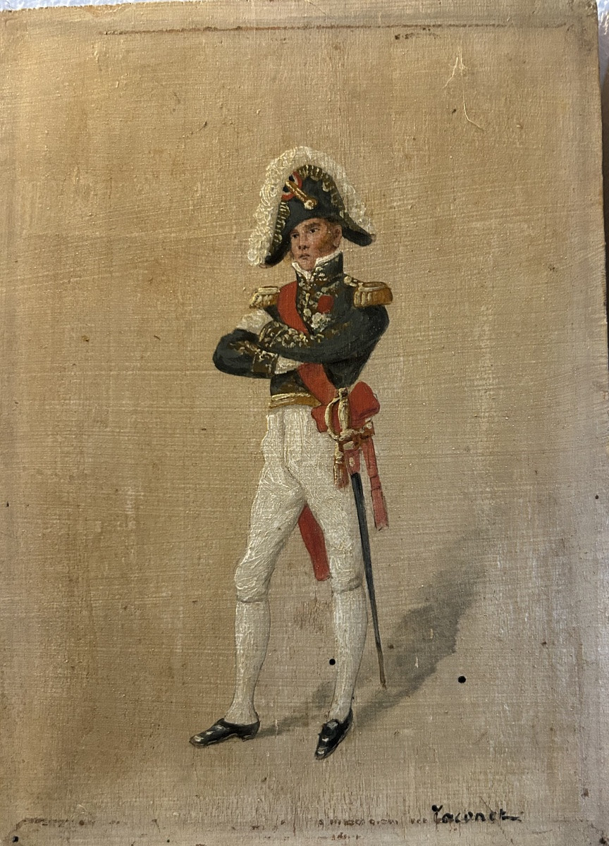 Louis Charles Taconet Pair Of Military Paintings -photo-1