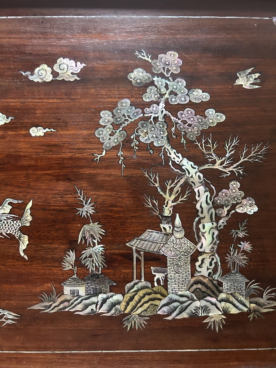 Indochine plateau décor nacres-photo-2