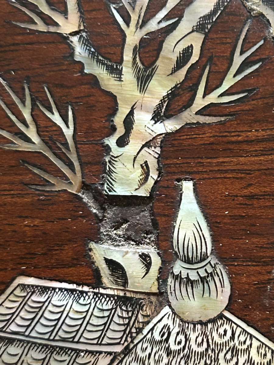 Indochine plateau décor nacres-photo-4