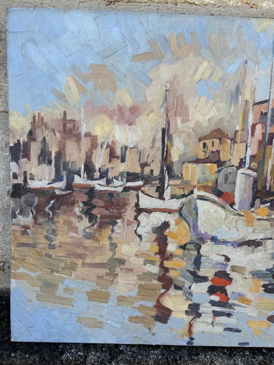 Pierre Ivaldi tableau marine port méditerranée-photo-1