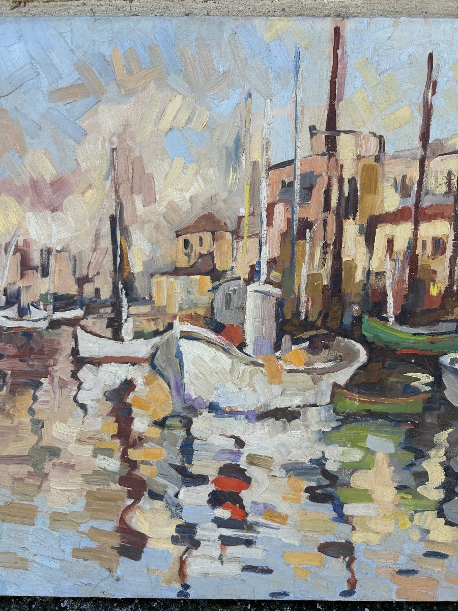 Pierre Ivaldi tableau marine port méditerranée-photo-2