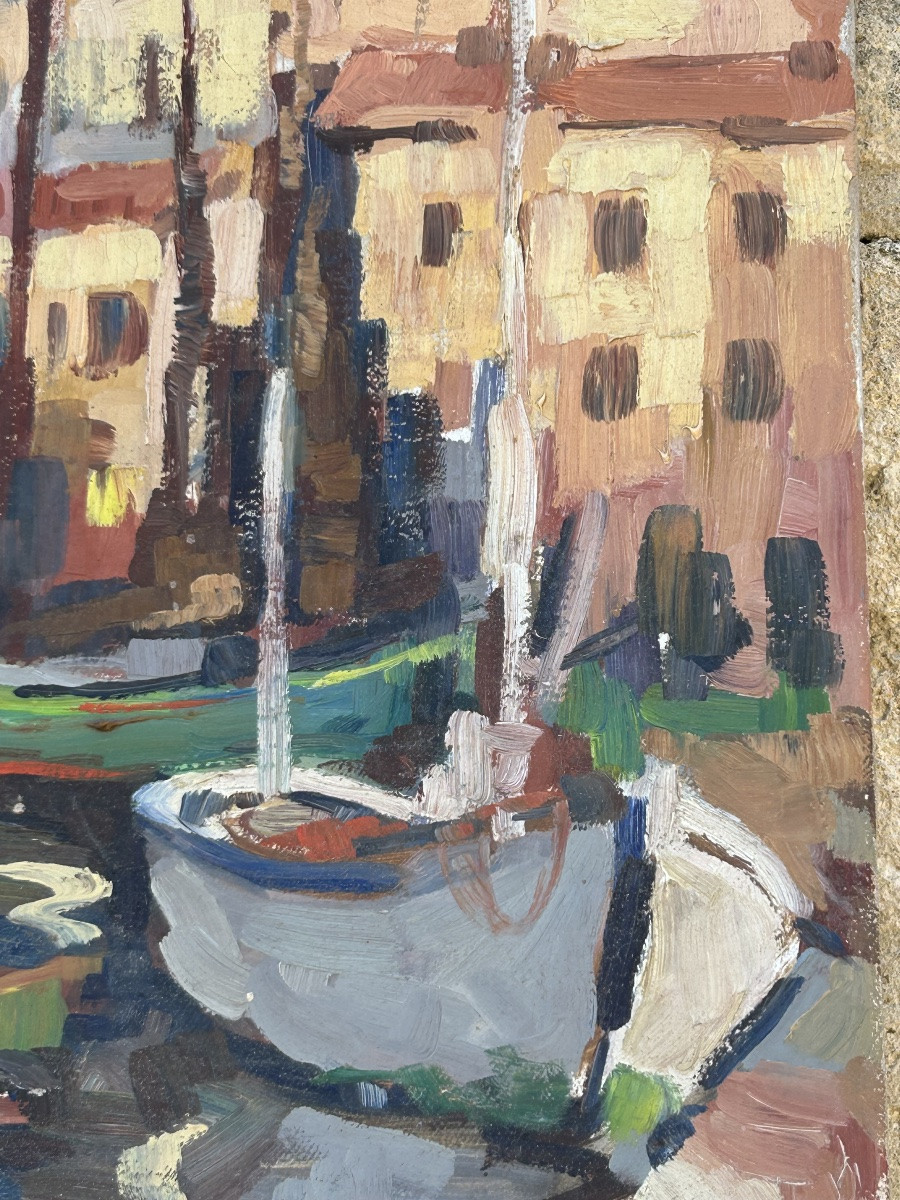 Pierre Ivaldi tableau marine port méditerranée-photo-5