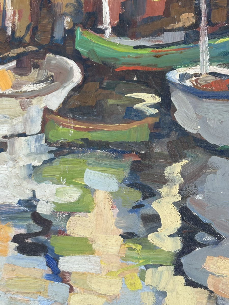 Pierre Ivaldi tableau marine port méditerranée-photo-6