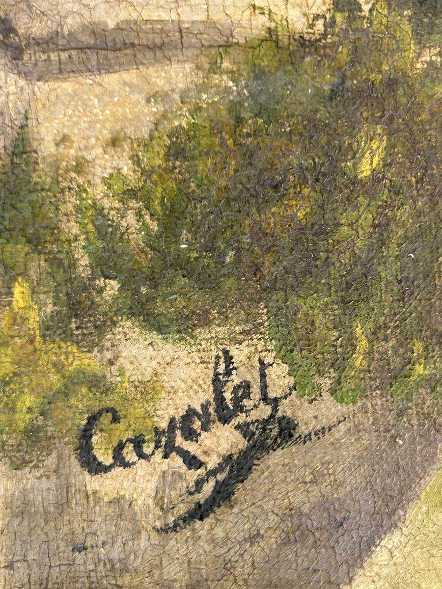 Cazalet tableau scène romantique marquis marquise-photo-2