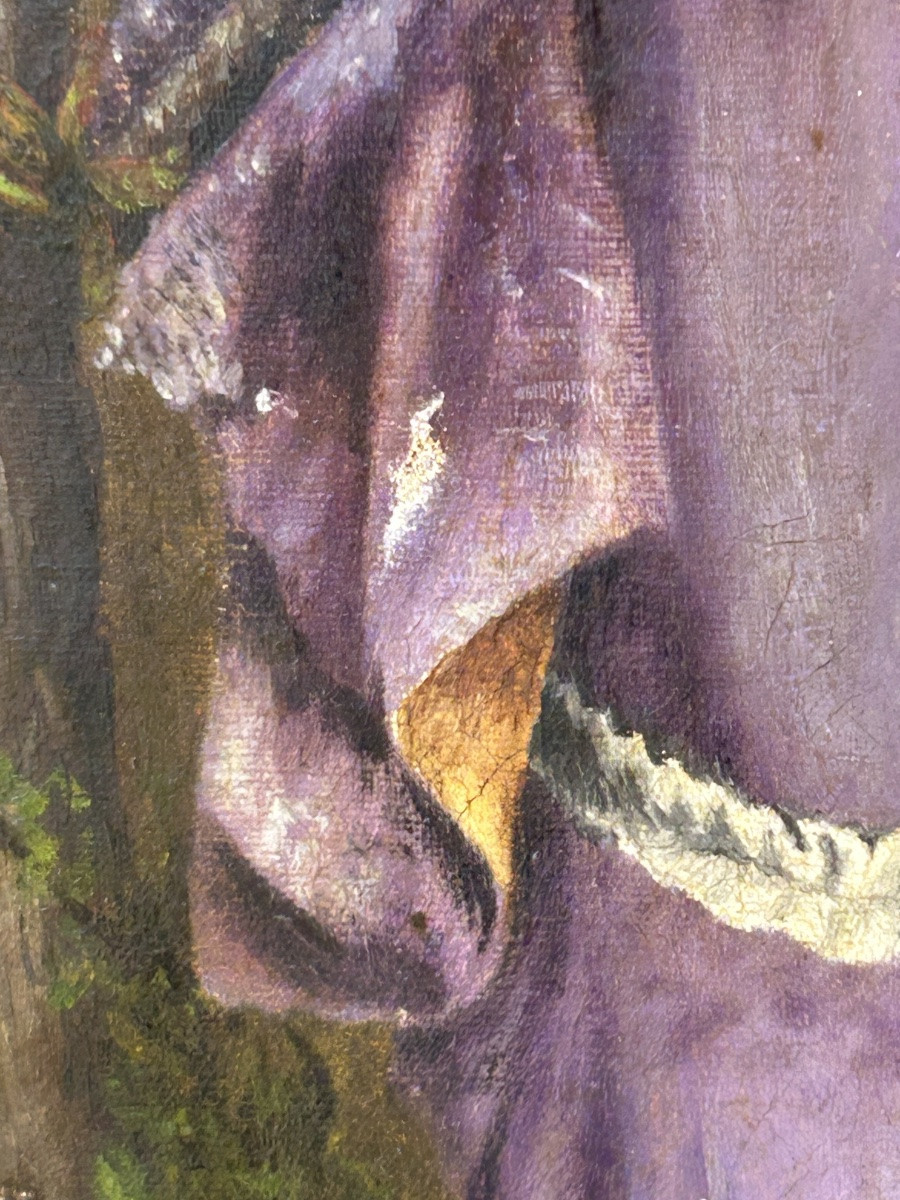 Cazalet tableau scène romantique marquis marquise-photo-6