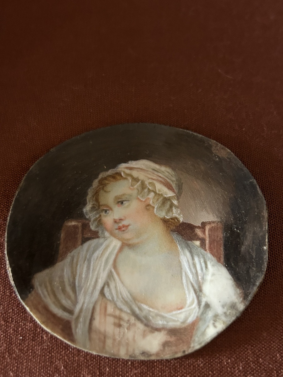 Miniature 18eme portrait femme sein nu-photo-2
