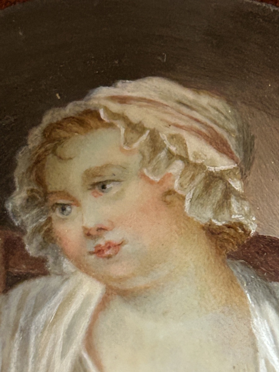 Miniature 18eme portrait femme sein nu-photo-3