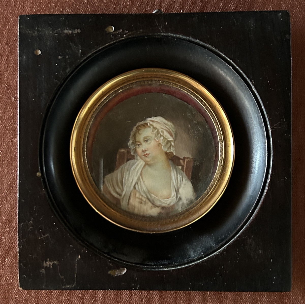 Miniature 18eme portrait femme sein nu