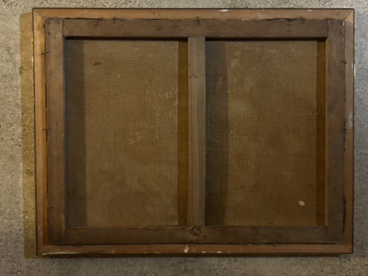 Tableau marine mer agitée 19eme l’arrivée au port-photo-2