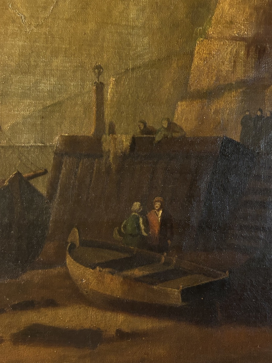 Tableau marine retour de pêche 19eme-photo-3