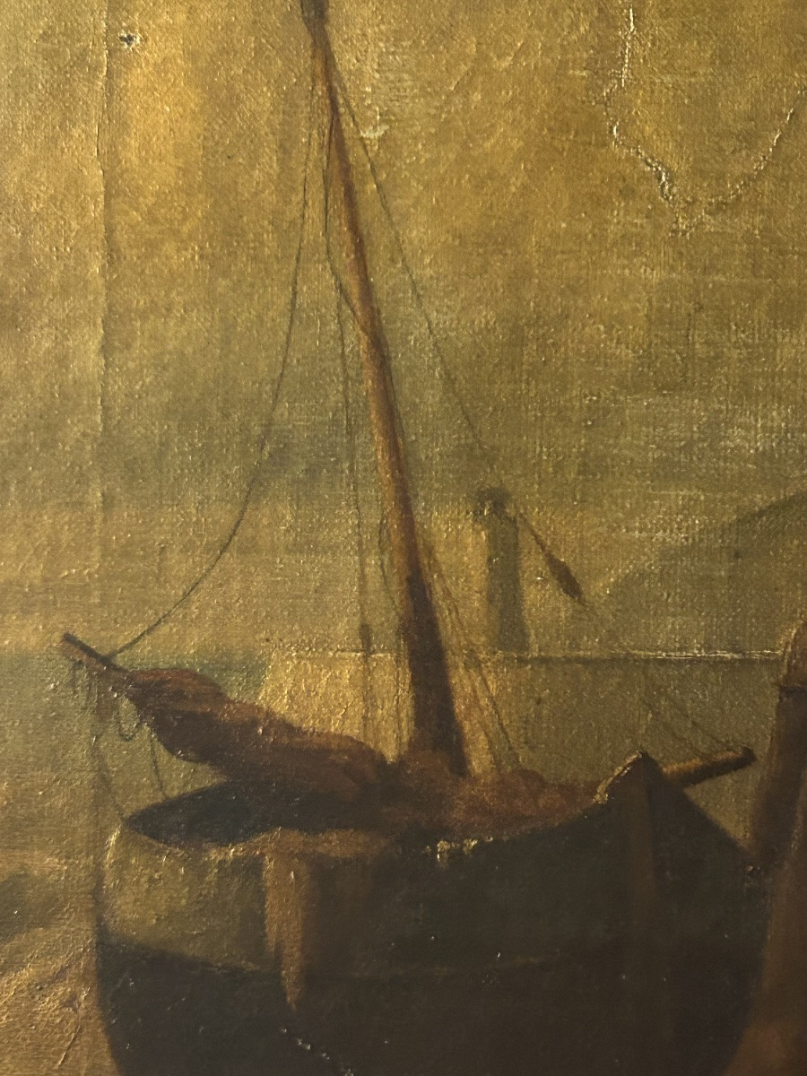 Tableau marine retour de pêche 19eme-photo-5