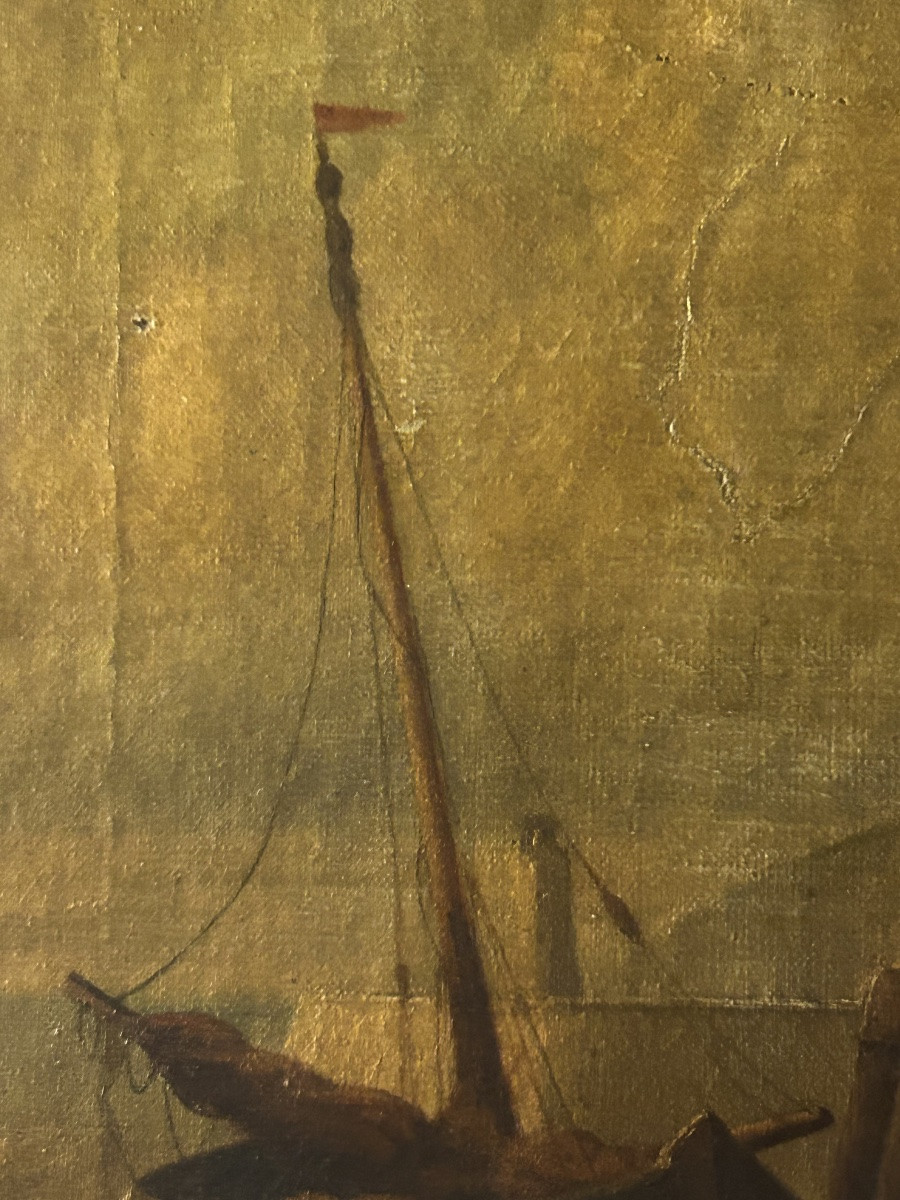 Tableau marine retour de pêche 19eme-photo-6