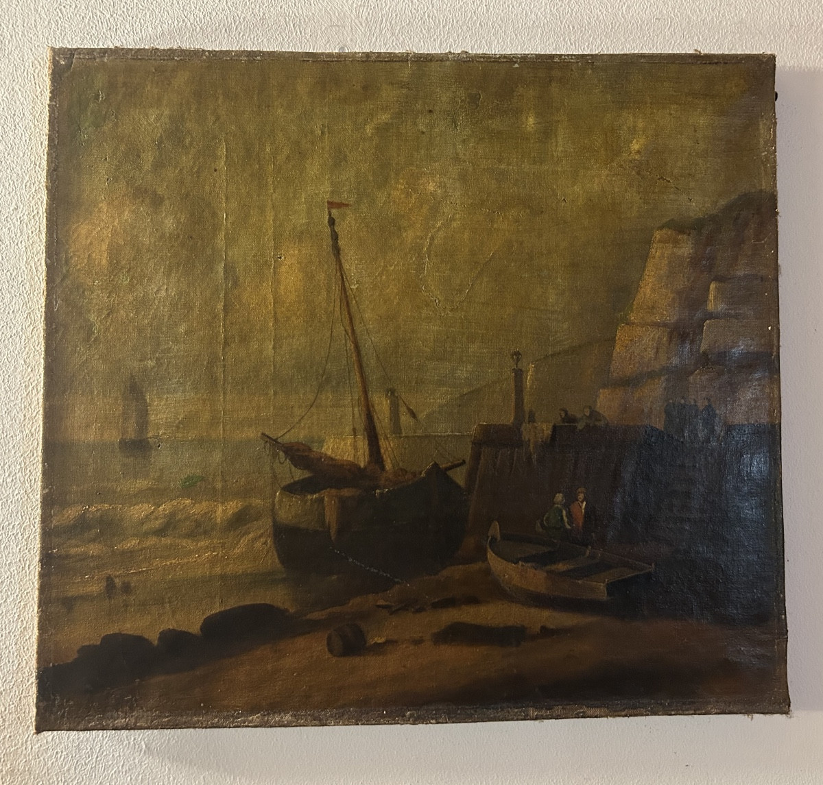 Tableau marine retour de pêche 19eme