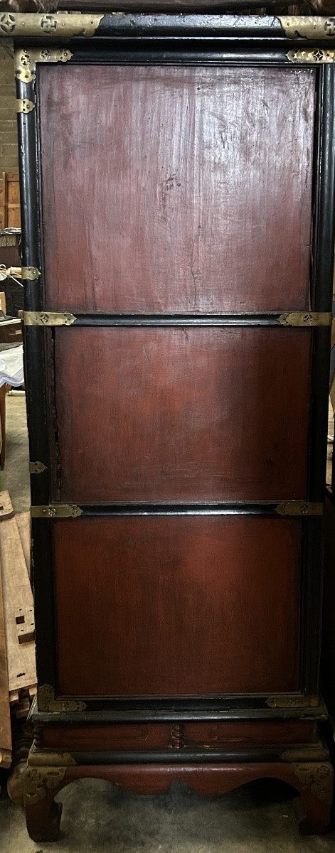 Asie  armoire de mariage mandarin duck Corée 19eme -photo-4