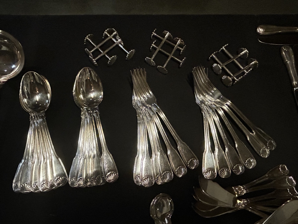 Ercuis ménagère de couverts coquille 149 pièces -photo-3