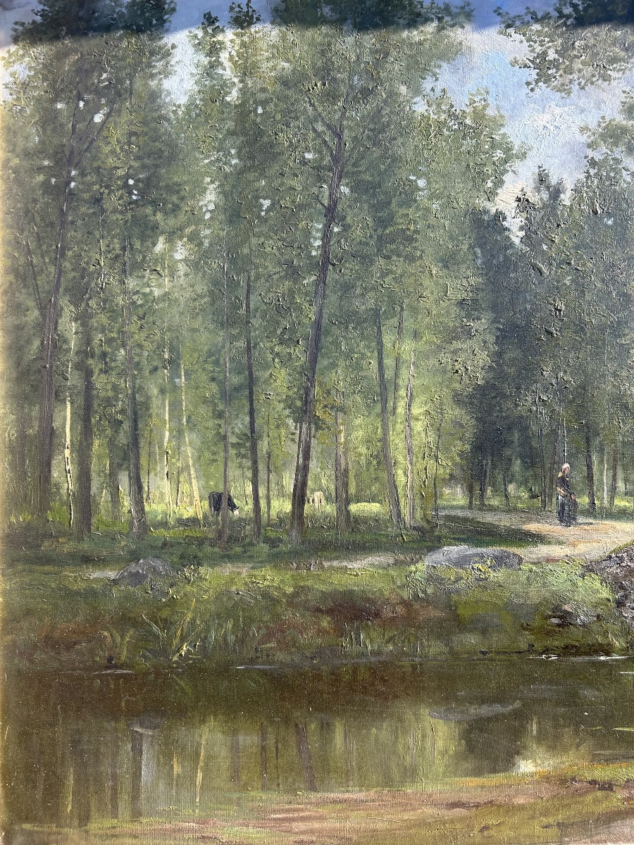 Louis Matifas Pair Of Paintings In Gilded Wood Frames, 19th Century-photo-5