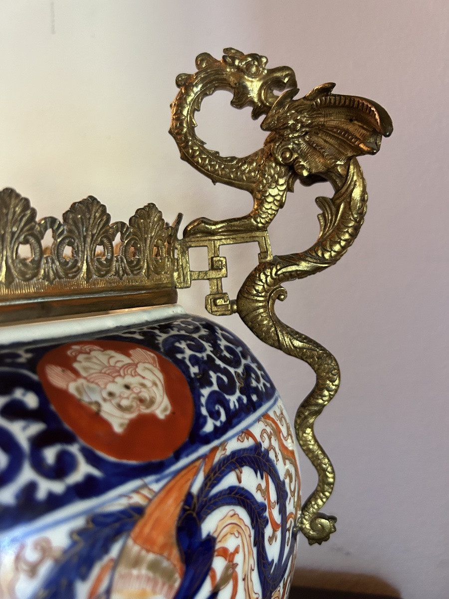 Imari Basin 19th Century Bronze Mounting-photo-1