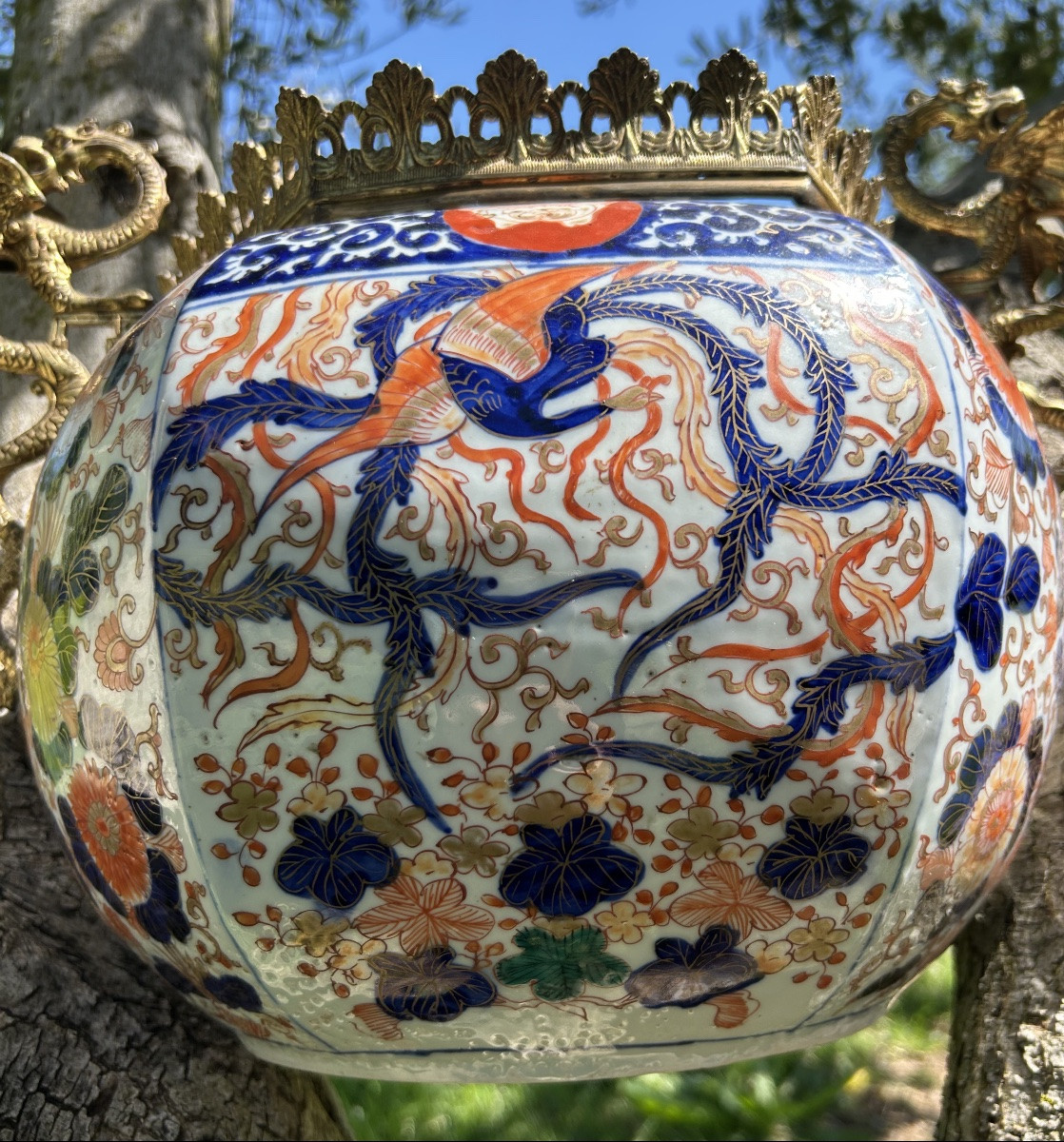 Imari Basin 19th Century Bronze Mounting-photo-5