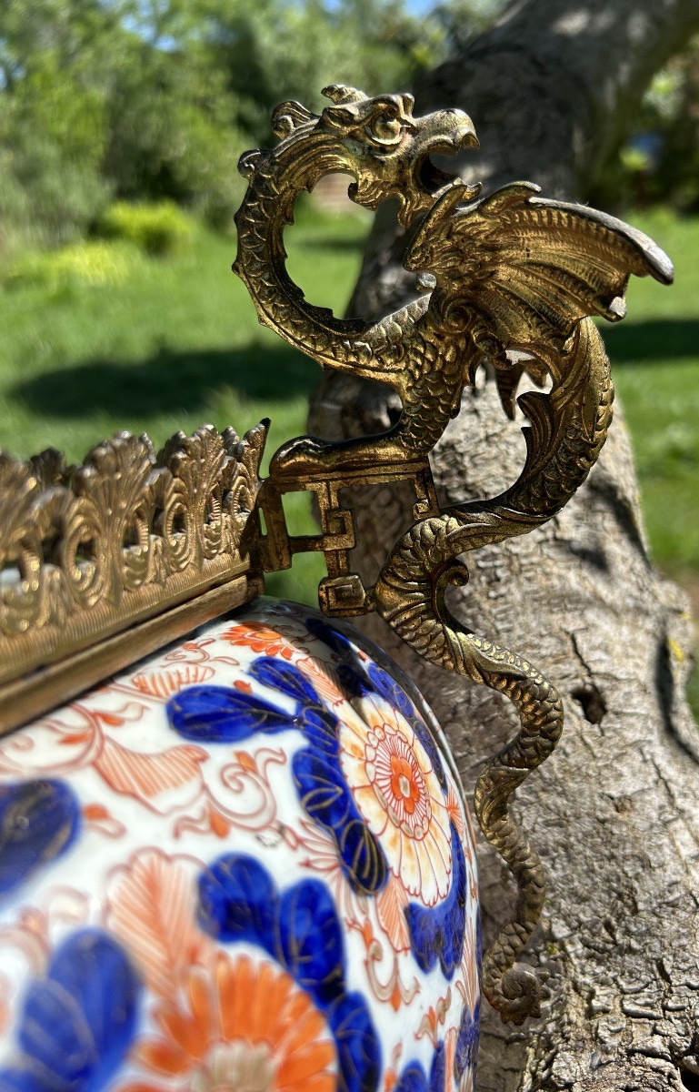 Imari Basin 19th Century Bronze Mounting-photo-6