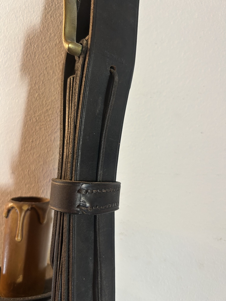 Stirrup Leather Wall Lamp 1950 Design By Jacques Adnet-photo-4