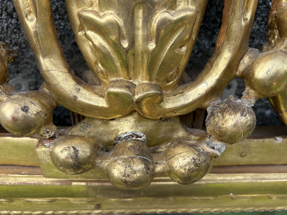 Louis XVI Gilded Wood Mirror-photo-3