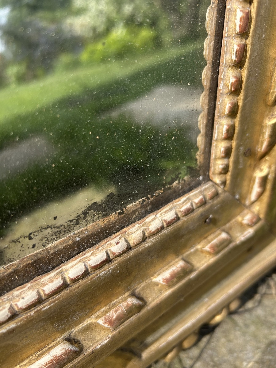 Louis XVI Gilded Wood Mirror-photo-4