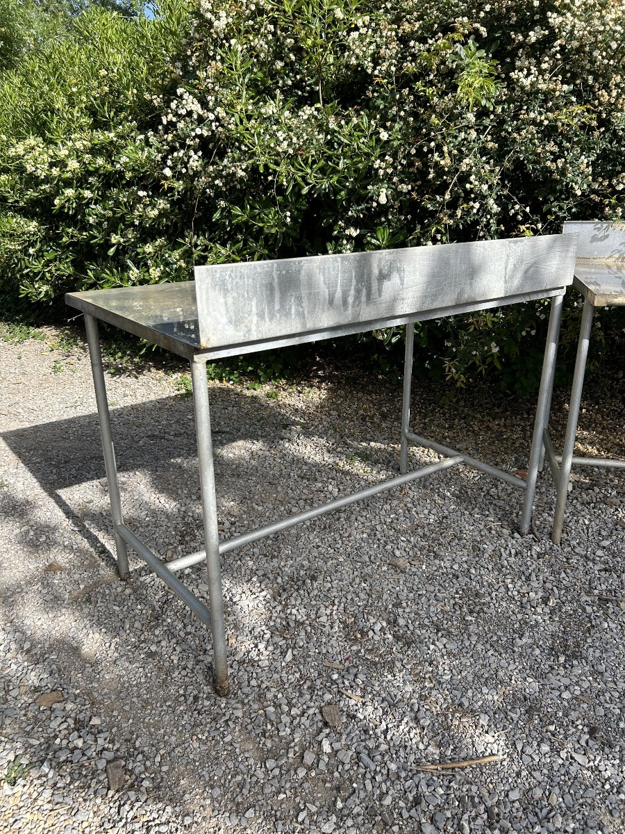 Zinc Florist Table In Pair-photo-2