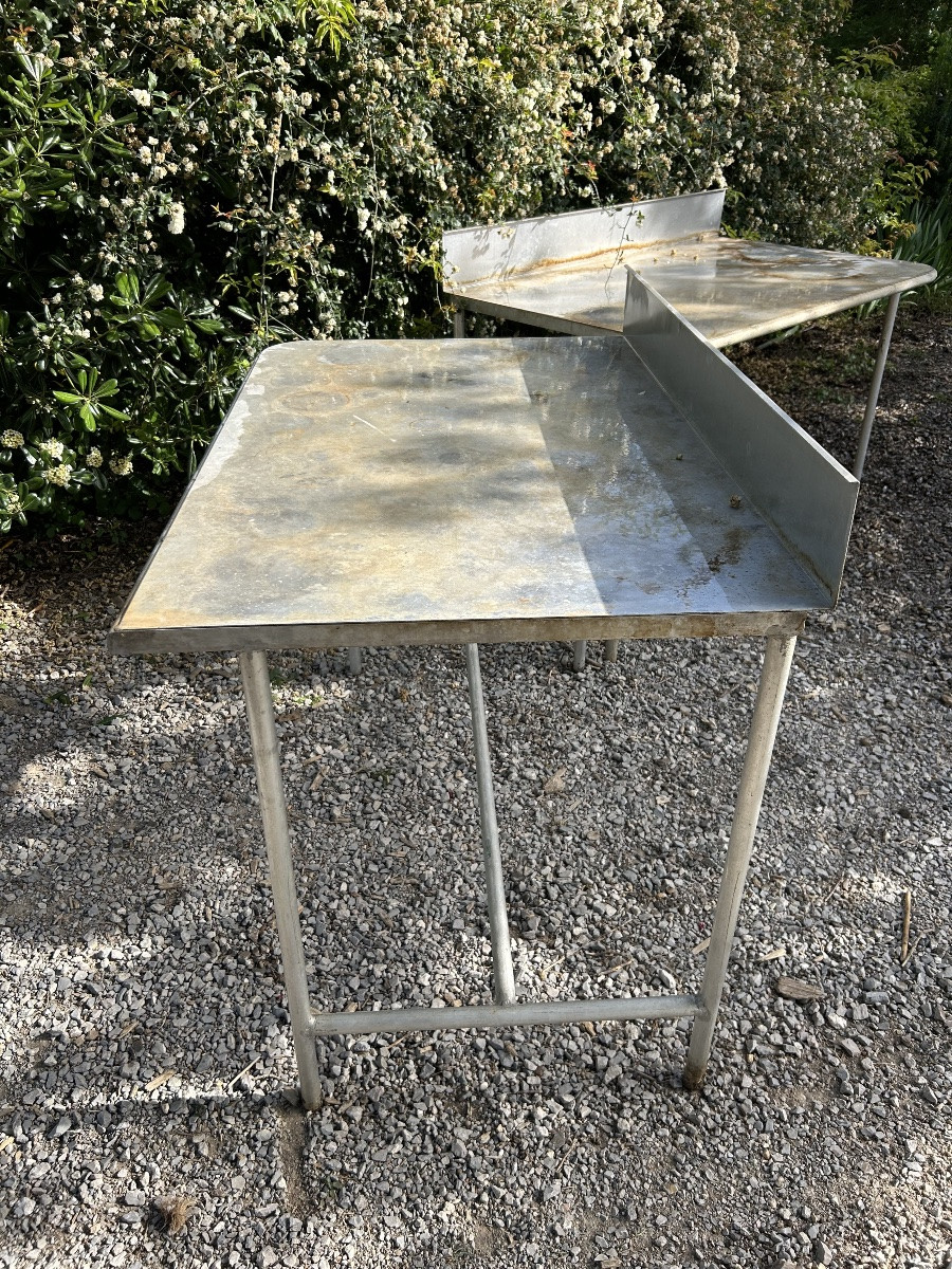 Zinc Florist Table In Pair-photo-4