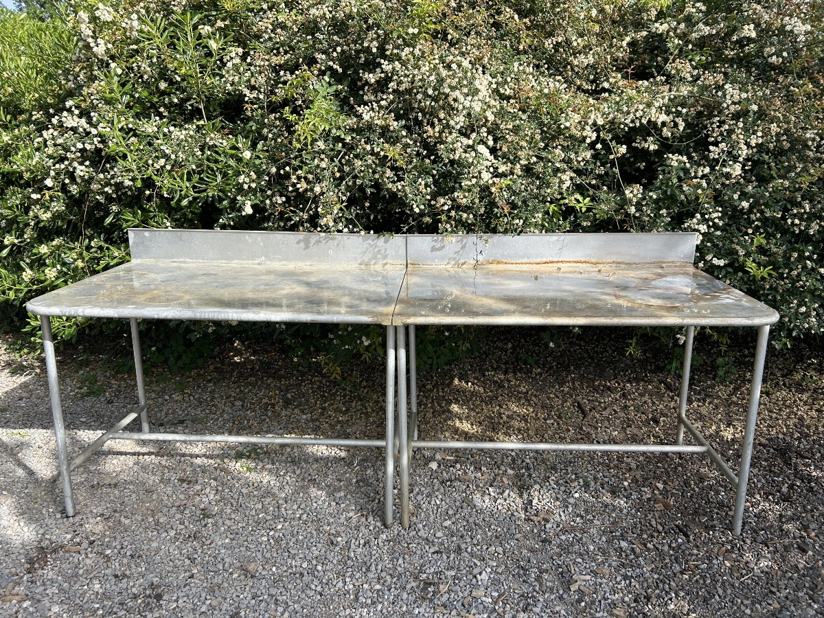 Zinc Florist Table In Pair-photo-1