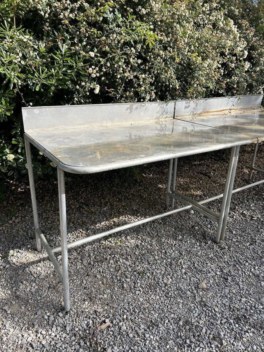 Zinc Florist Table In Pair-photo-2