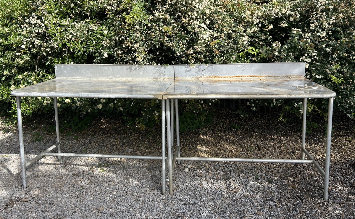Zinc Florist Table In Pair