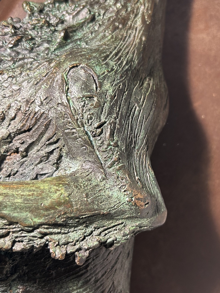 Cesar Rabitti Bronze Sculpture Hunting Dog-photo-2