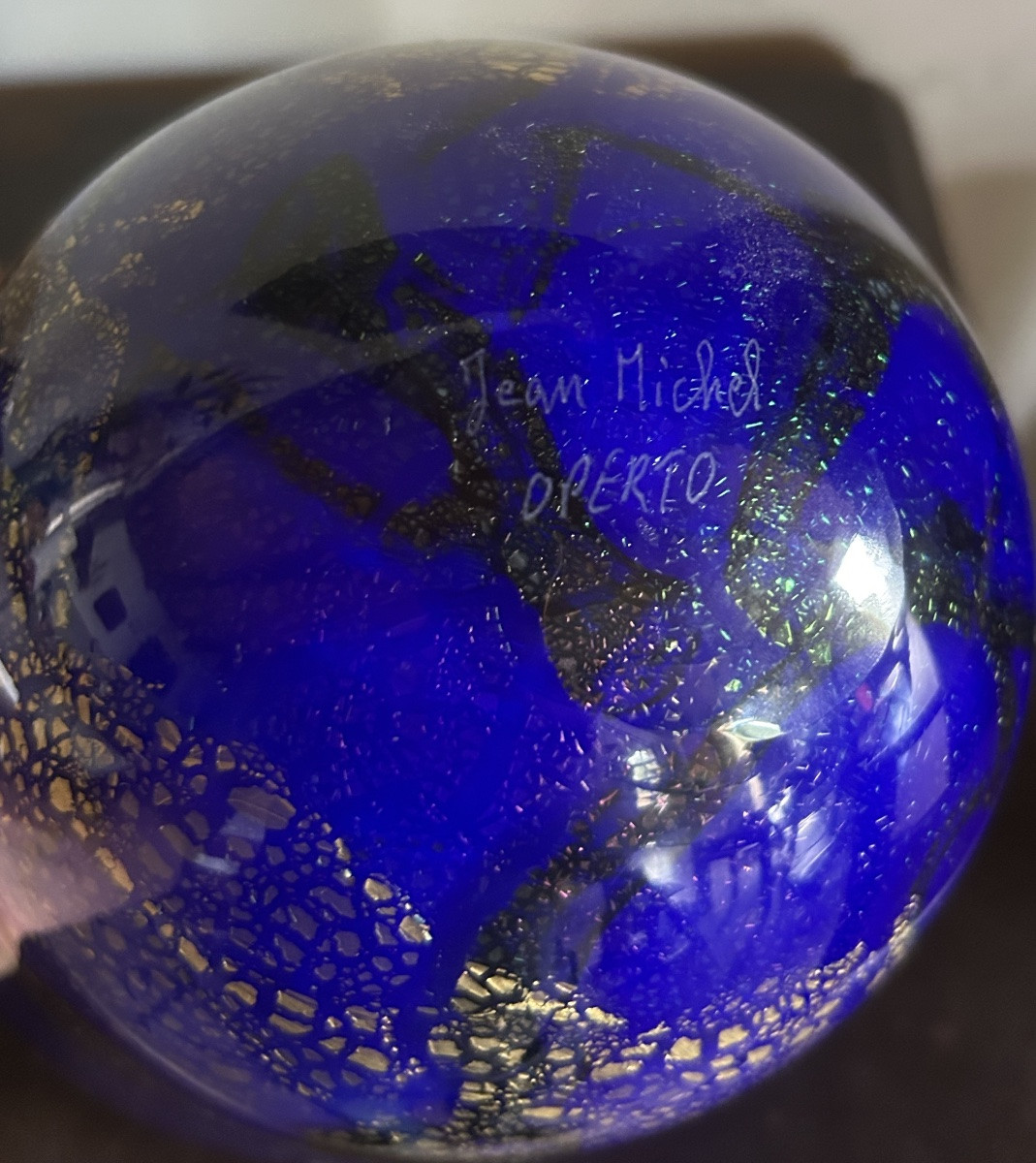 Jean michel Operto lampe champignon verre -photo-2