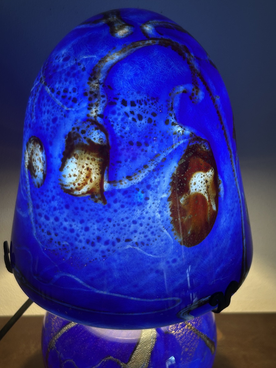 Jean michel Operto lampe champignon verre -photo-2