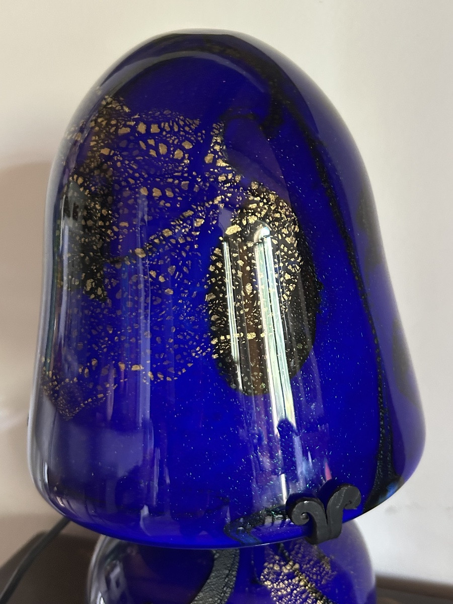 Jean michel Operto lampe champignon verre -photo-5