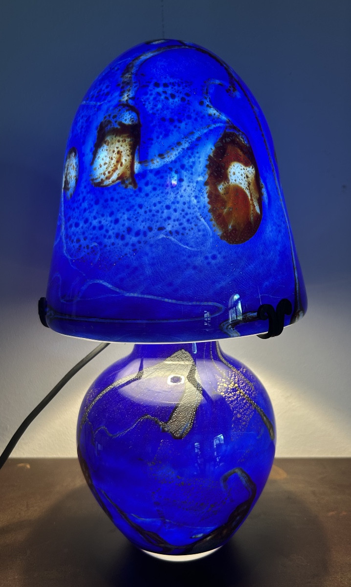 Jean michel Operto lampe champignon verre 