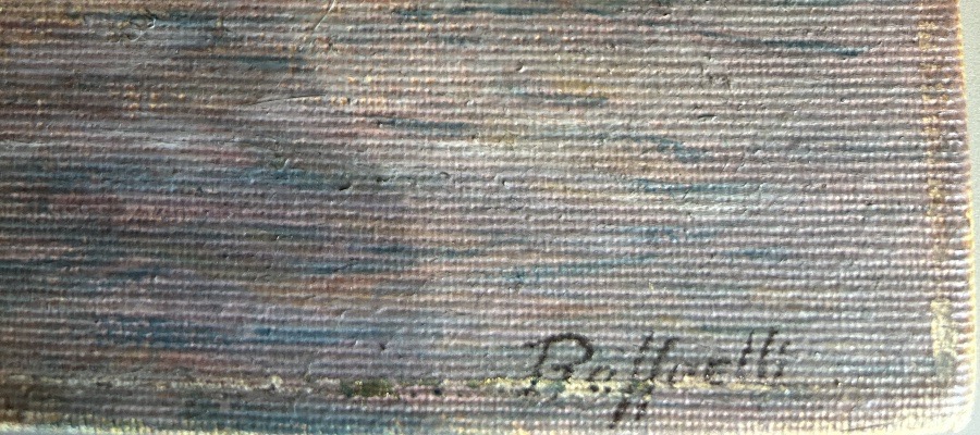 Raffaelli Painting View Of Venice With Gondola-photo-3