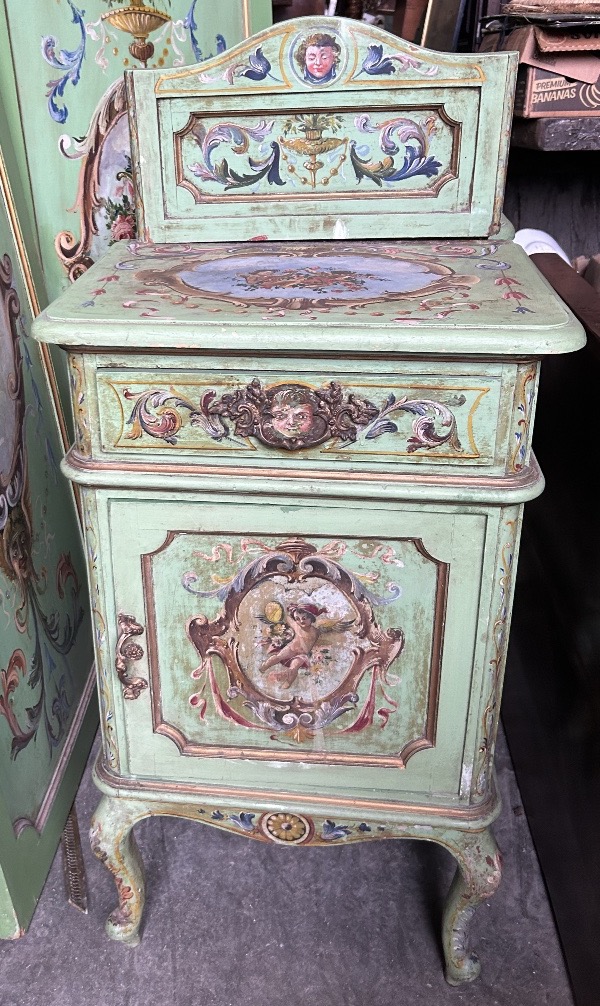 Chambre complète Napoléon 3 bois peint -photo-3