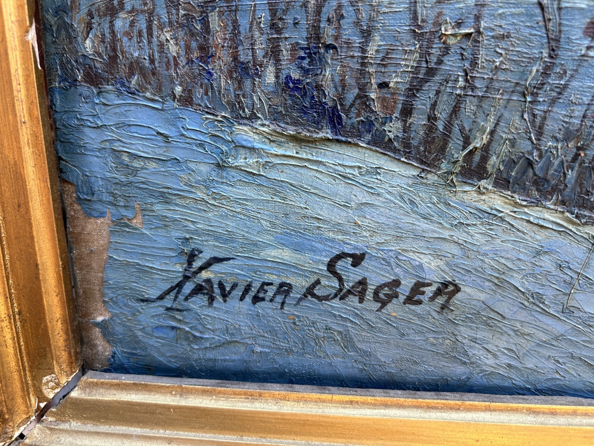 Xavier Sager tableau relais de chasse sangliers-photo-2
