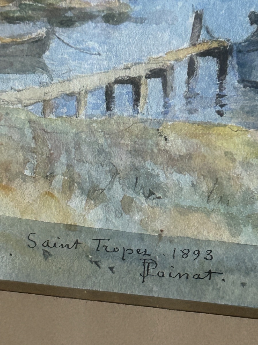 J.Poinat Aquarelle saint tropez 19eme -photo-2