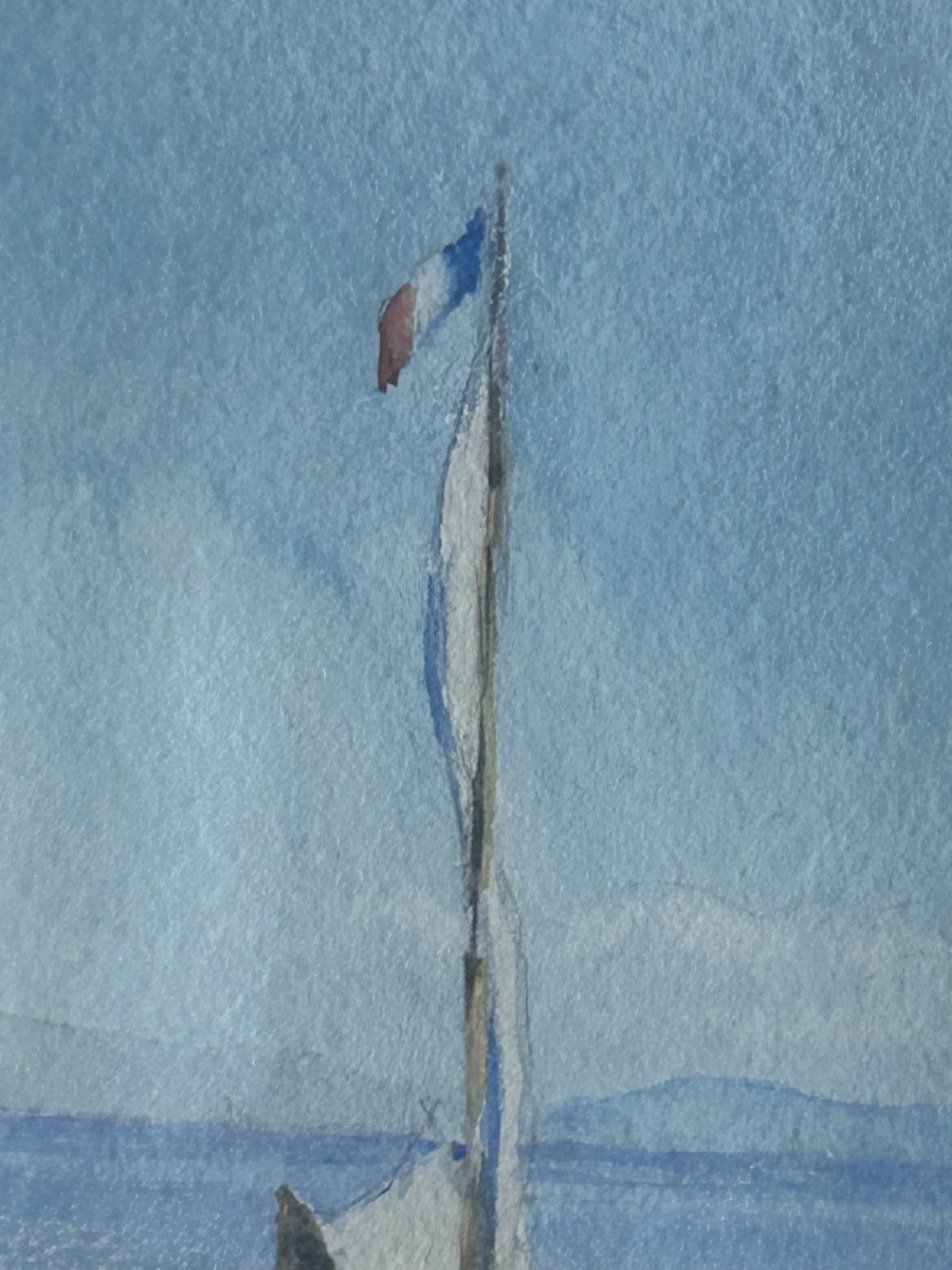 J.Poinat Aquarelle saint tropez 19eme -photo-1