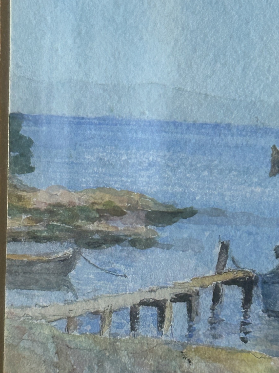 J.Poinat Aquarelle saint tropez 19eme -photo-2