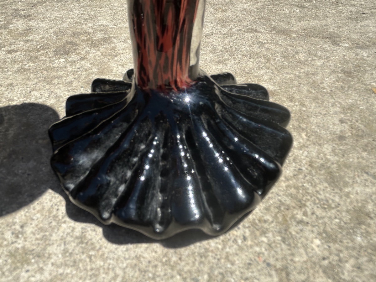 Franz welz paire de vases art déco verre de bohème -photo-2