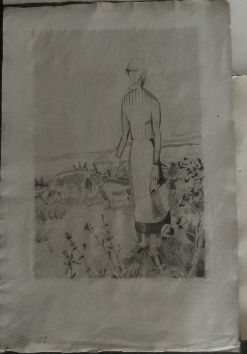 Jean Emile, Farmhand: Set Of 5 Engravings -photo-4