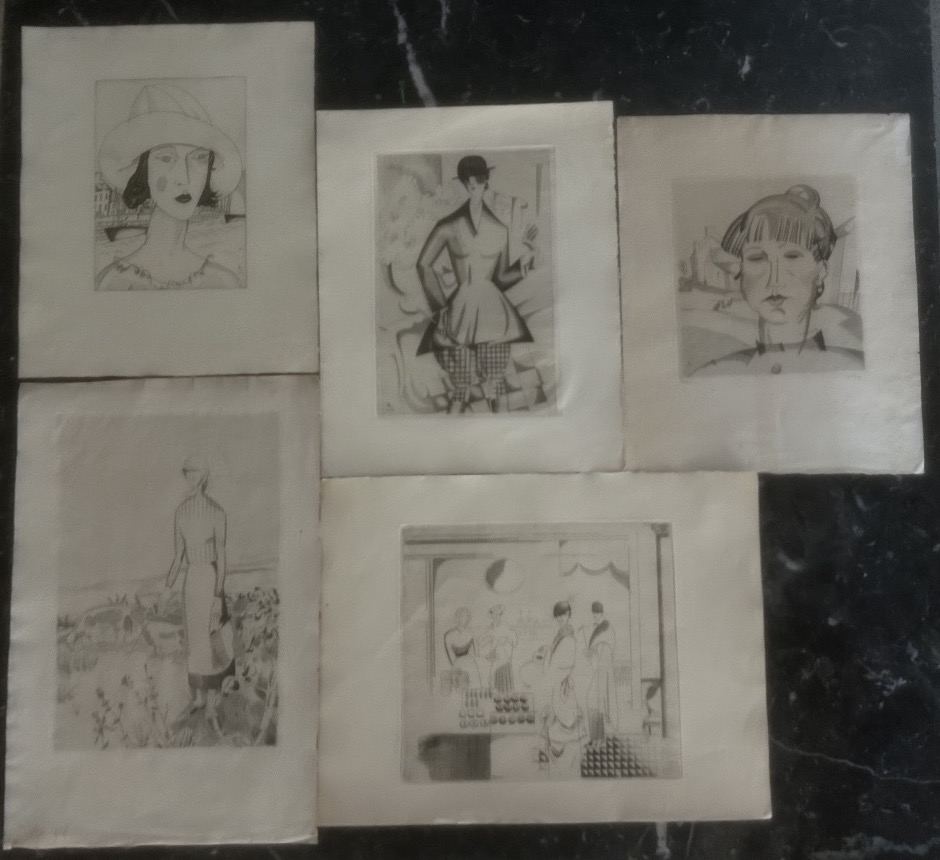Jean Emile, Farmhand: Set Of 5 Engravings 