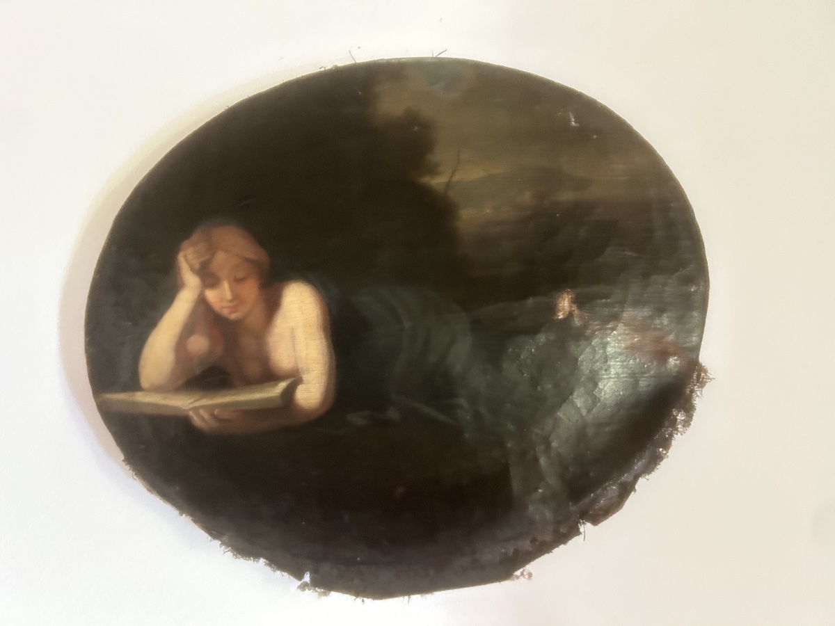 Painting Based On Correge, 18th-century School: Saint Mary Magdalene Reading 